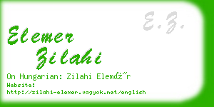 elemer zilahi business card